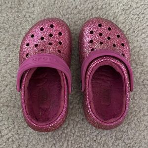 Toddler glitter crocs